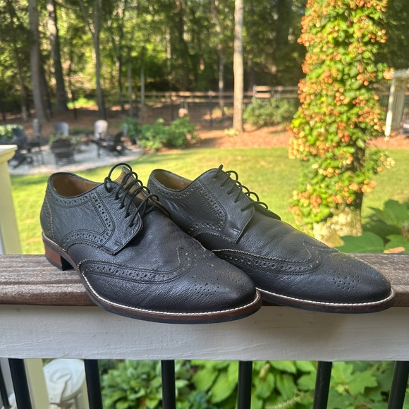 ?️Cole Haan Shoes Mens Grand C12227 Black Leather Wingtip Brogue Size 11.5M NWT main image 4